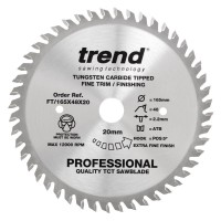 Trend FT/165X48X20 Saw Blade Fine Trim 165mmx48tx20mm £30.89